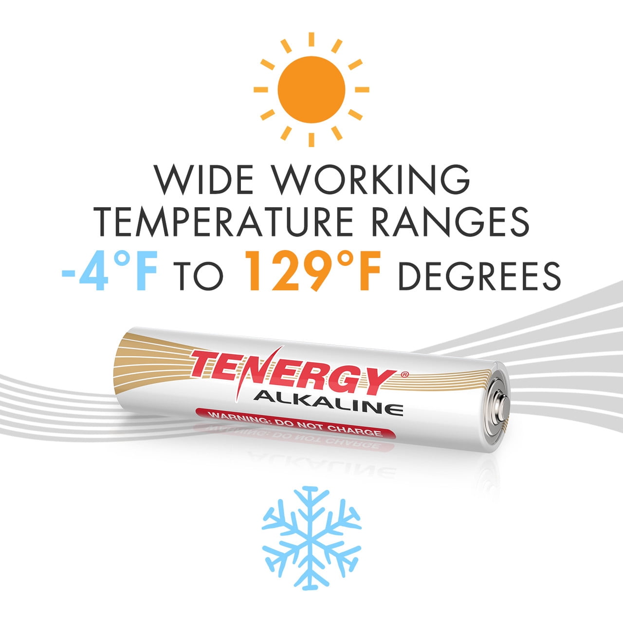 Tenergy AA Batteries, 1.5V Size (LR6) Alkaline AA Bttery, 720 Pack
