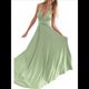 thumbnail image 2 of Vestido Maxi Sin Mangas, de Cintura Alta, Color Liso, con Tirantes Cruzados en la Espalda y Múltiples Usos para Mujer. Verde Hierba M, 2 of 7
