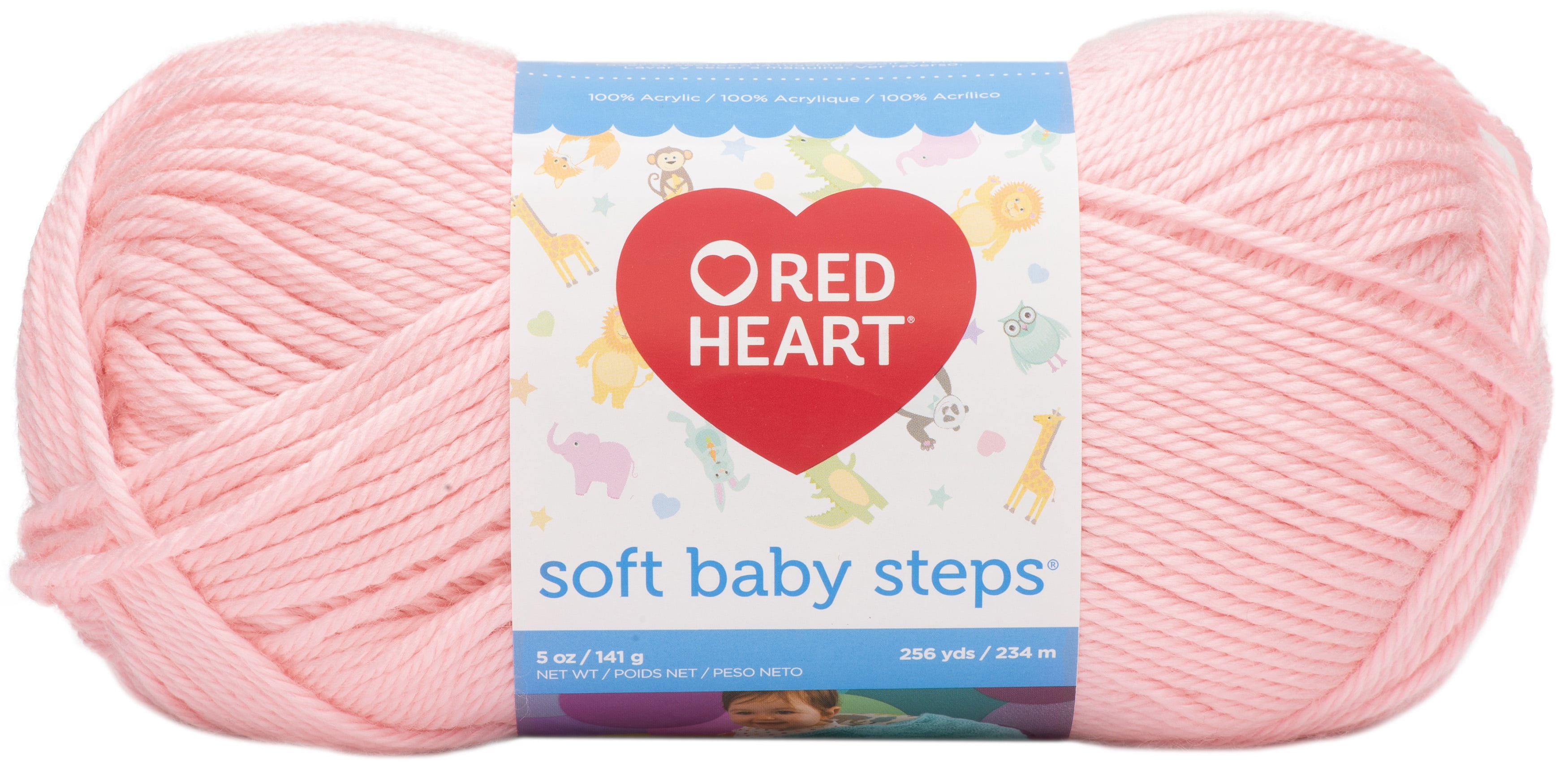 C C Red Heart Soft Baby Steps Yarn 5oz Baby Pink