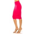 thumbnail image 3 of Women's High Waist Knee Length Pencil Skirt, Techno Crepe Classic Office Style, 3 of 6