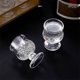 thumbnail image 1 of SHAPERME - Juego de 6 copas talladas para el hogar, copas creativas para vino blanco, doradas, de base alta, talladas, para una o dos copas pequeñas, 50 ml, 1 of 8