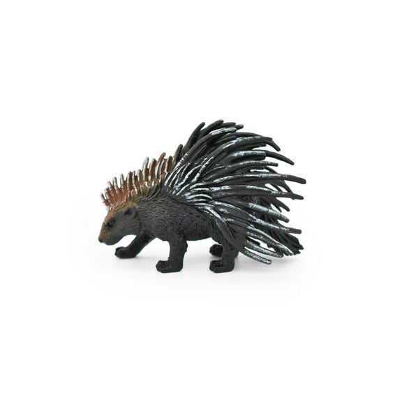 Porcupine Toy, Animal, Rodent, Mammals, Realistic Rubber Figure, Model, Educational, Animal, Hand Painted Figurines, 3" CH054 BB78
