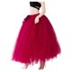 thumbnail image 3 of Falda larga de tul con lazo en la cintura para mujer, estilo princesa, con burbujas, de malla, 3 of 6