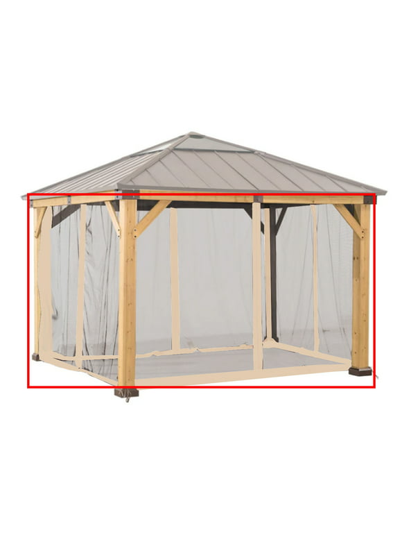 Garden Winds Replacement Mosquito Netting Set Compatible With The A102007200 Hard Top Gazebo