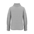 thumbnail image 4 of YAGHYAGH Plus Size Womens Turtle Neck Long Sleeve Knitted Jumper Thin Sweater Tops, 4 of 4