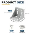 thumbnail image 2 of Aluminum Extrusion Profile Connector Set, 6060 Series Corner Brackets,2 Set, 2 of 6