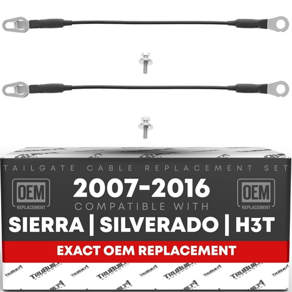 T1A Auto Tailgate Cable Replacement Set, Rear Left & Right Side, Metal, 1 Pack