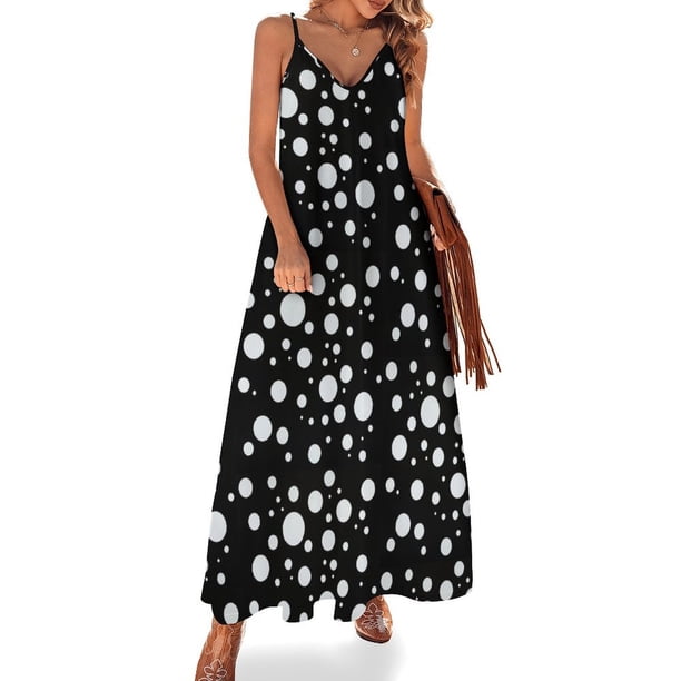 YAYOI KUSAMA - Vestido sin mangas POLKA DOTS INVERTIDO Vestido de noche para mujer Vestidos de fiesta para mujer Ropa de mujer Vestidos de mujer