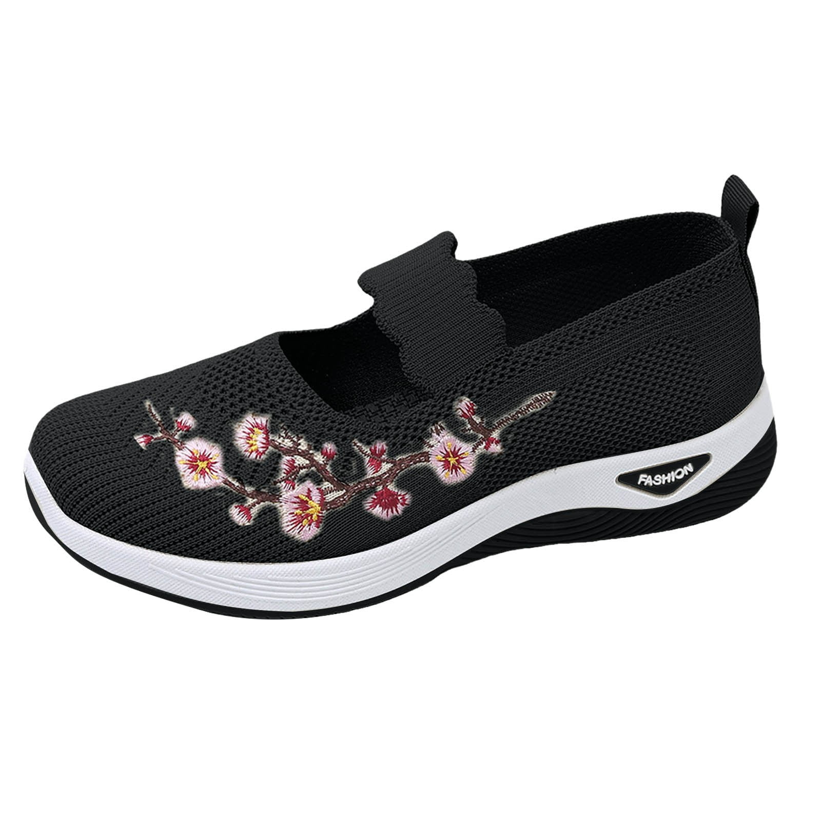 Dakaela Women's Orthopedic Walking Shoes Arch Support Mesh Slip on Sneakers Breathable Mary Jane Diabetic Flats Loafers