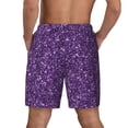 thumbnail image 4 of Goofa Purple Glitter Printed Men's Swim Trunks Board Shorts Quick Dry Mens Swimming Trunks with Compression Liner,Breathable Fit Hawaii Beach Shorts-3X-Large, 4 of 9