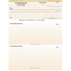 ABC Computer Checks &ndash; Top Format, Gold Linen, 250 Sheets, 1 Check per Sheet, 8.5 x 11, Compatible with QuickBooks and Laser Printers