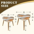 thumbnail image 4 of Set of 2 Triangle End Table Abstract Orange White Lines Swirling Patterns Smooth Sheen Set of 2 Side Tables End Tables, Nesting Tables for Living Room, 4 of 5