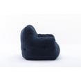 thumbnail image 5 of Bean Bag Chair, Modern Tufted Upholstered Bean Bag Chair with Memory Sponge, Fluffy Lazy Sofa Leisure Lounge Chair for Living Room, Bedroom, Apartment, Dark Blue, 5 of 7