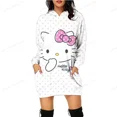 thumbnail image 2 of Sudadera con capucha para mujer, con estampado de HELLO KITTY, sudadera con capucha de manga larga de marca, informal, elegante, bonita, para mujer, top de otoño, 2 of 5