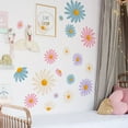 thumbnail image 3 of Konghyp Colorful Daisy Floral Background Wall Stickers – Self-Adhesive Decorations for a Warm Bedroom Atmosphere, Perfect for Easy Home Makeovers and Personalizing Your Space, 3 of 5