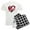 With Checker Pant, variant on CafePress - Abstract Grunge Valentine Hearts Pajamas - Men's Light Loose Fit Cotton Pajama Set