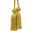 thumbnail image 3 of Decorative Double Tassel Curtain and Drapery Tieback / Holdback, 3" Tassel (7.5cm), 27" Spread (68.5cm) # CCT,, Antique Gold #C4 (Dark Yellow Gold) Set of 4, 3 of 3