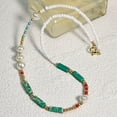 thumbnail image 2 of Collier Ras du Cou Perles Bohème : Collier Ras du Cou Décoratif en Fausses Perles pour la Plage, 2 of 10