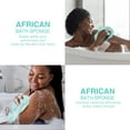 thumbnail image 5 of African Net Bath Sponge, Long Exfoliating Shower Body Scrubber, Green, 5 of 5