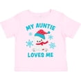 thumbnail image 3 of Inktastic Polar Bear My Auntie Loves Me in Santa Hat with Snowflakes Boys or Girls Toddler T-Shirt, 3 of 5