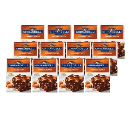 (12-Pack) Ghirardelli Chocolate Caramel Turtle Brownie Mix, 18.5 oz