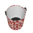 thumbnail image 2 of KLL Red Strawberry Waterproof Foldable Laundry Hamper Bucket with Handles for Storage Bin,Kids Room,Home Organizer (Small ), 2 of 7