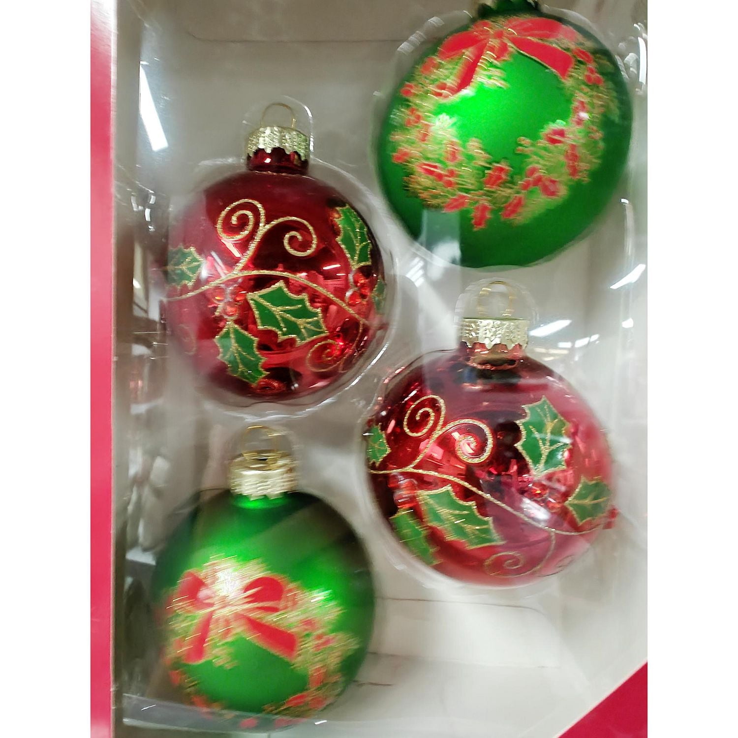 Holiday Time Ornement feuille verte 65 mm x 4 carats