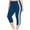 Blue2, variant on BLCHUNen Yoga Pants for Women Capri Striped Slim Fitted Elastic Waist Casual Fitness Sports Gym Workout Pants