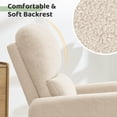 thumbnail image 3 of Aemeios Swivel Power Recliner Chair Teddy Nursery Glider Rocking Recliner, Beige, 3 of 9