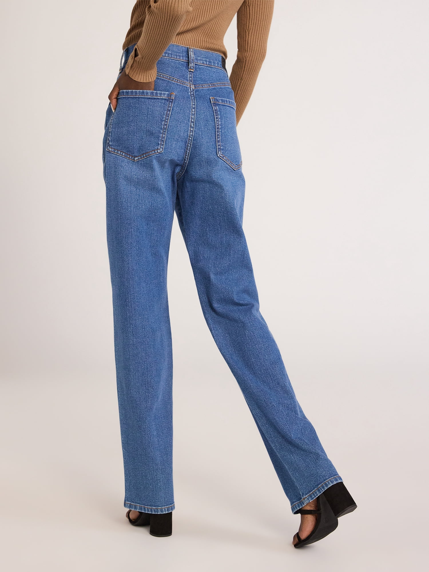 Scoop Women's Stovepipe High Rise Straight Leg Jeans, Sizes 0-20