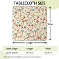 thumbnail image 2 of Red Mushroom Light Pattern Square Fitted Tablecloth with Elastic Edge,Square Table Cover,Washable Elastic Table Cover for Home Kitchen Party Decor 36"x36", 2 of 6
