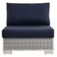 thumbnail image 6 of Modway Conway Outdoor Patio Wicker Rattan Armless Chair in Light Gray Navy, 6 of 8