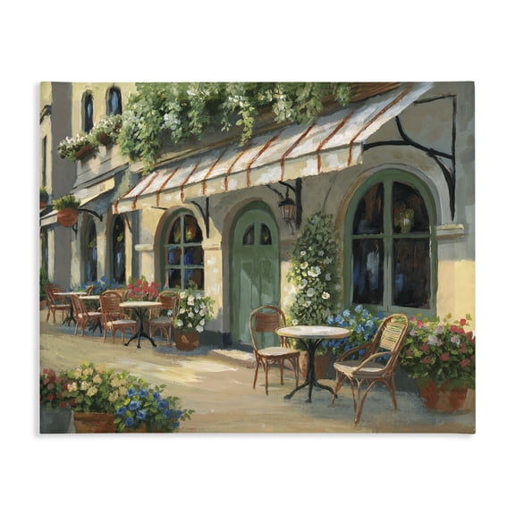 Stupell Industries Cozy Cafe Sunlit Patio Canvas Wall Art, design by Nan