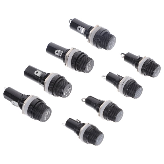 16Pcs Marine Fuse Holder Panel Mount Black 6x30mm Easy Install for Boat Car Truck