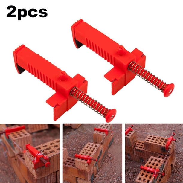 1 par de herramientas de dibujo de líneas de albañilería de plástico de ingeniería, herramienta de medición de nivelación de ladrillos para albañil