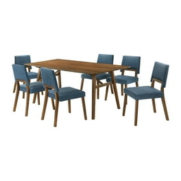WestinTrends 7-Piece Beige Table Wood Dining Set, Mid Century - Main Image
