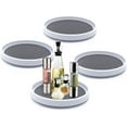 thumbnail image 6 of 4pcs/pack Inner 9-inch Lazy Susan Kitchen Pantry Spice Rack Fridge Holder White Grey Non Skid Turntable Cans Cabinet Under Sink Organizer, 6 of 6