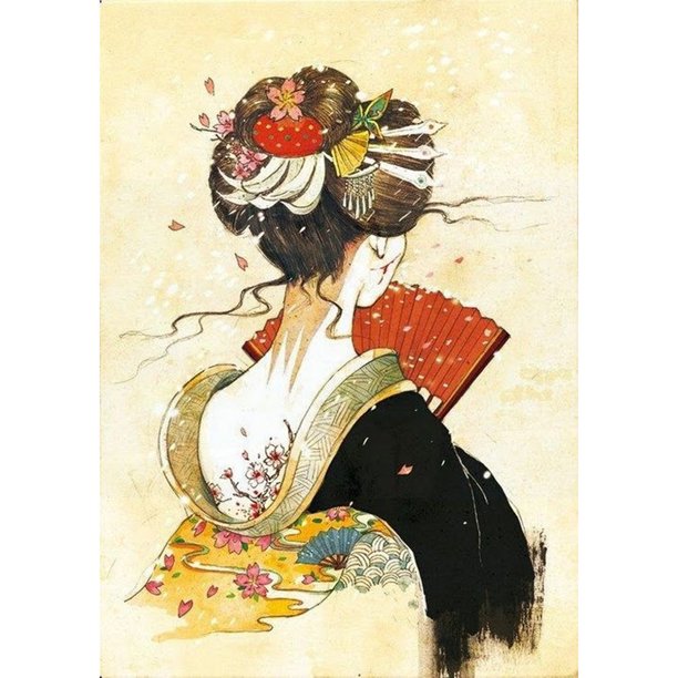 5D bricolaje completo taladro diamante pintura Geisha bordado mosaico Kits hogar pared decoración FLhrweasw Nuevo