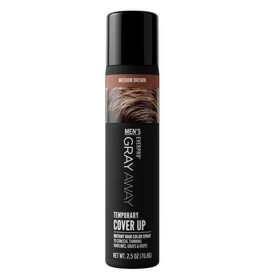 Everpro Gray Away Men's Instant Root Touch-up, Medium Brown, 2.5 oz