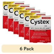 (6 pack) CYSTEX PLUS UTI Tablets Urinary Pain Relief Plus helps w/ Infection 48 ct