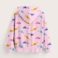 thumbnail image 4 of piuwrlz Long Sleeve Sweaters for Girls Boys Printed Sweatshirt Pocket Round Neck Without a Hat Hoodie Pink Size 5 Years, 4 of 4