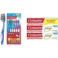 thumbnail image 1 of Colgate Brosse à Dents Extra Clean, Tête Pleine, Douce (6 Unités) + Dentifrice Total Colgate, Menthe Propre, 120 ml (Lot de 3), 1 of 1