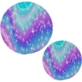 thumbnail image 7 of SKYSONIC 2 pcs Fantasy Universe Fairy Trivet Round Hot Pads, Magic Unicorn Bling Pot Holder Heat Resistant Trivets Cotton Thread Weave Mats Pot Teapot Table, 7 of 7