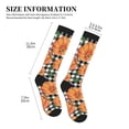 thumbnail image 4 of Sikiie Autumn Pumpkins Gingham 1 Pairs Compression Socks for Men and Women 15-20 mmHg Running Support Socks, 4 of 7