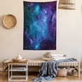 thumbnail image 2 of Outer Space Tapestry, Galaxy Stars in Space Celestial Astronomic Planets in the Universe Milky Way, Wall Hanging for Bedroom Living Room Dorm Decor, 60W X 80L Inches, Navy Purple, by Ambesonne, 2 of 5