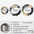 thumbnail image 4 of Designart "Whimsical Pastel Abstract With Blue Black & Gold Spots X" Modern Geometric Round Mirror Set Of 3 - Modern Gold Round Office Wall Mounted Mirror Set, 4 of 5