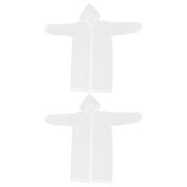 Hemoton 2 Pcs Eva Raincoat Waterproof Rain Poncho Reusable Long Raincoats Hooded Rain Wear For Men Women Adults Travel Outdoor Activities Transparent