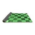 thumbnail image 2 of Ahgly Company Indoor Rectangle Checkered Emerald Green Modern Area Rugs, 7' x 9', 2 of 4