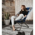 thumbnail image 2 of Zenithen Foldable Rectangular Air Mesh Outdoor Bungee Chair, Blue/Gray Pack of 1, 2 of 4
