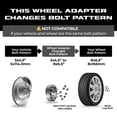 thumbnail image 2 of EZAccessory 2 Wheel Adapters 5x4.5 to 8x6.5 Fits 5x4.5 Vehicle Hub & Mount 8 Lug Wheels from Early Chevy Ford 2" Thick, 2 of 8